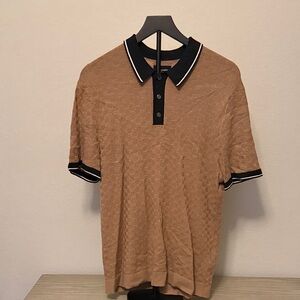 Abercrombie & Fitch Tan Polo with Black Accents